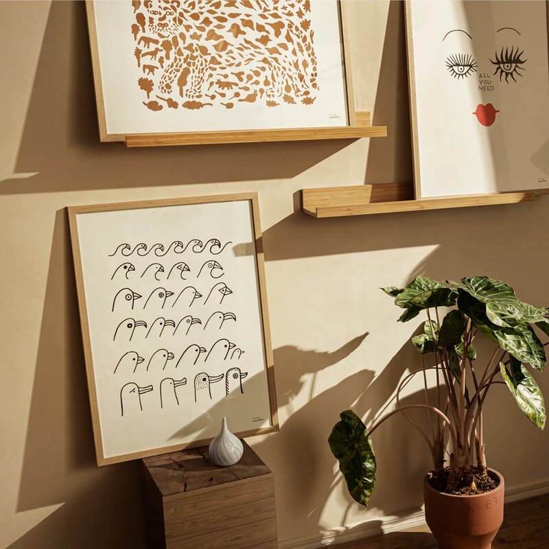 iittala Oiva Toikka Collection kunstplakat birdhouse svart