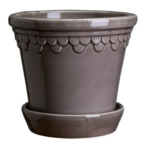 Bergs Potter Københavner blomsterpotte 12 cm grå glasert