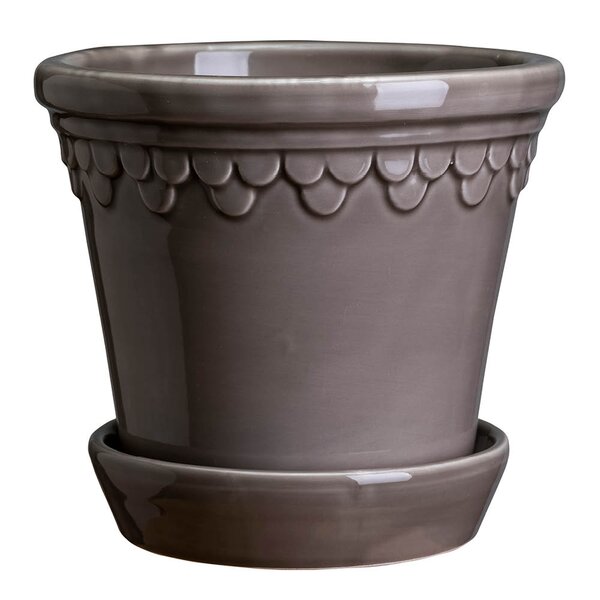 Bergs Potter Københavner blomsterpotte 12 cm grå glasert