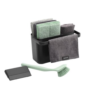 Brabantia Rengjøringssett 8 deler mørk grå/jade grønn