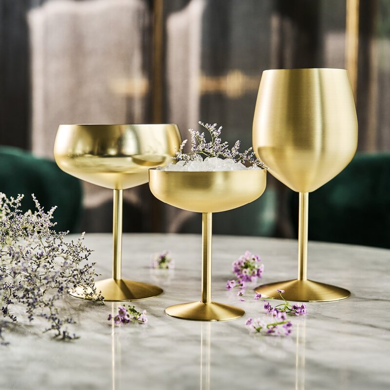 Modern House Sontell Gold champagneglass 45 cl stål/gull