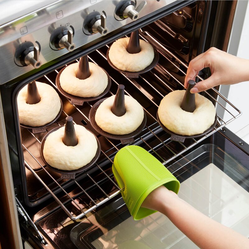 Lékué Bagelform i silikon 6 stk brun