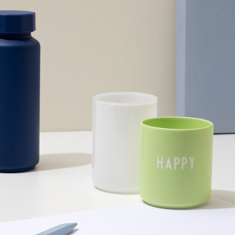 Design Letters Favourite kopp HAPPY 25 cl shadow lime