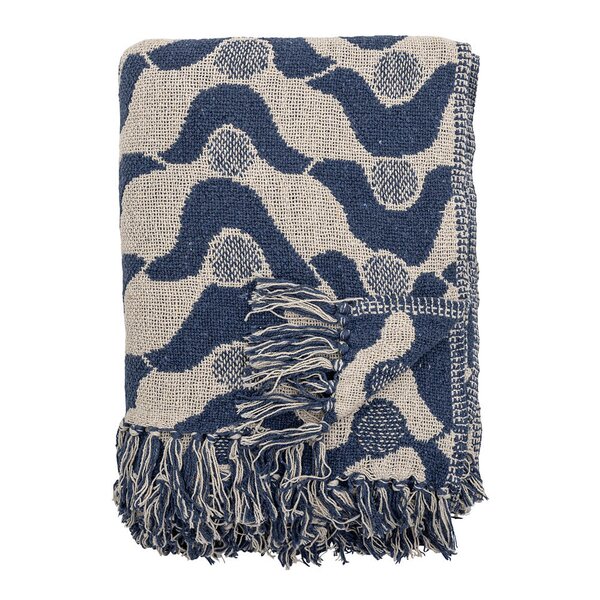 Creative Collection Pledd Santena 160x130 cm blå