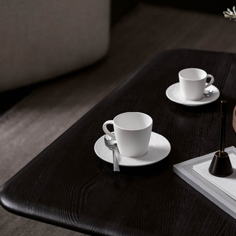 Villeroy & Boch Manufacture Rock Blanc skål til kaffekopp 15 cm
