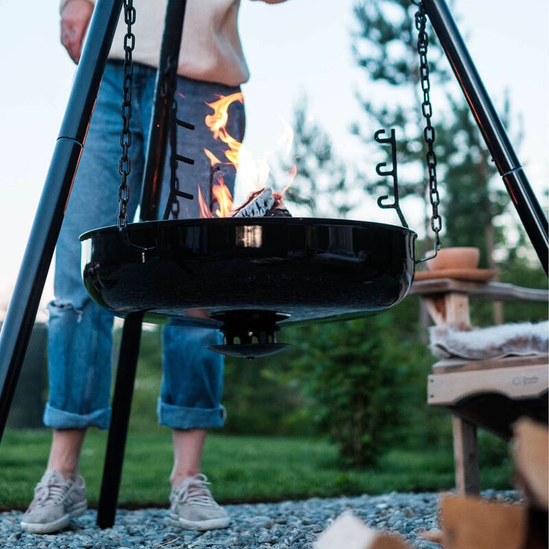 Espegard Glo 60 bålpanne svart