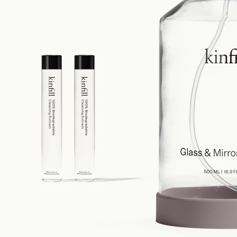 Kinfill Refill rengjøringsspray glass og speil 24 ml brune