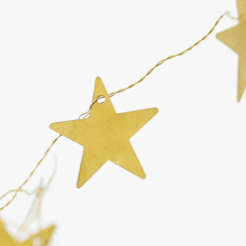 House Doctor Stars girlander 250 cm antikk messing