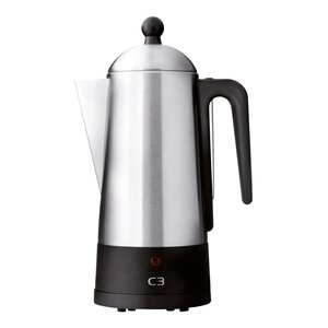 C3 Perkulator design 10 kopper 32,2 cm børstet rustfritt stål