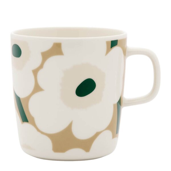 Marimekko Oiva Unikko krus 40 cl hvit/beige/grønn