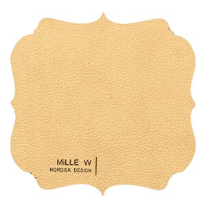 MiLLE W NORDISK DESIGN Vintage glassbrikke 12x12 cm beige