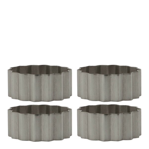 House Doctor Nello serviettringer i jern 4 stk sølv