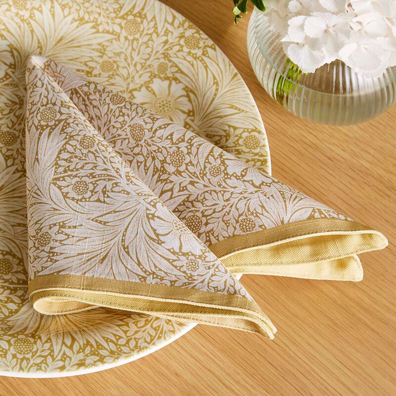 Spode Morris & Co serviett 40x40 cm 2 stk marigold & standen