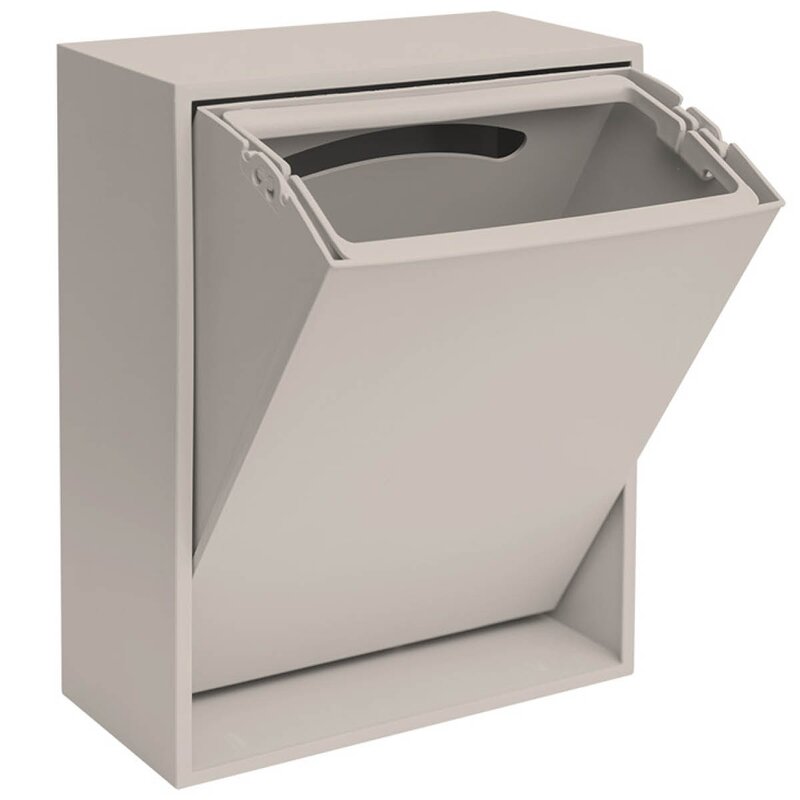 ReCollector Recycling kildesorteringsboks 30x15x40 cm Silver Cloud Grey