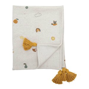 Bloomingville MINI Pledd Agnes 100x80 cm natur