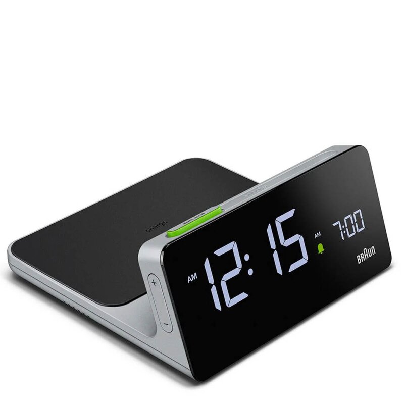 Braun Vekkerklokke digital 14 cm grå