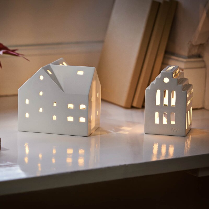 Kähler Urbania lyslykt 10,5 cm stall hvit