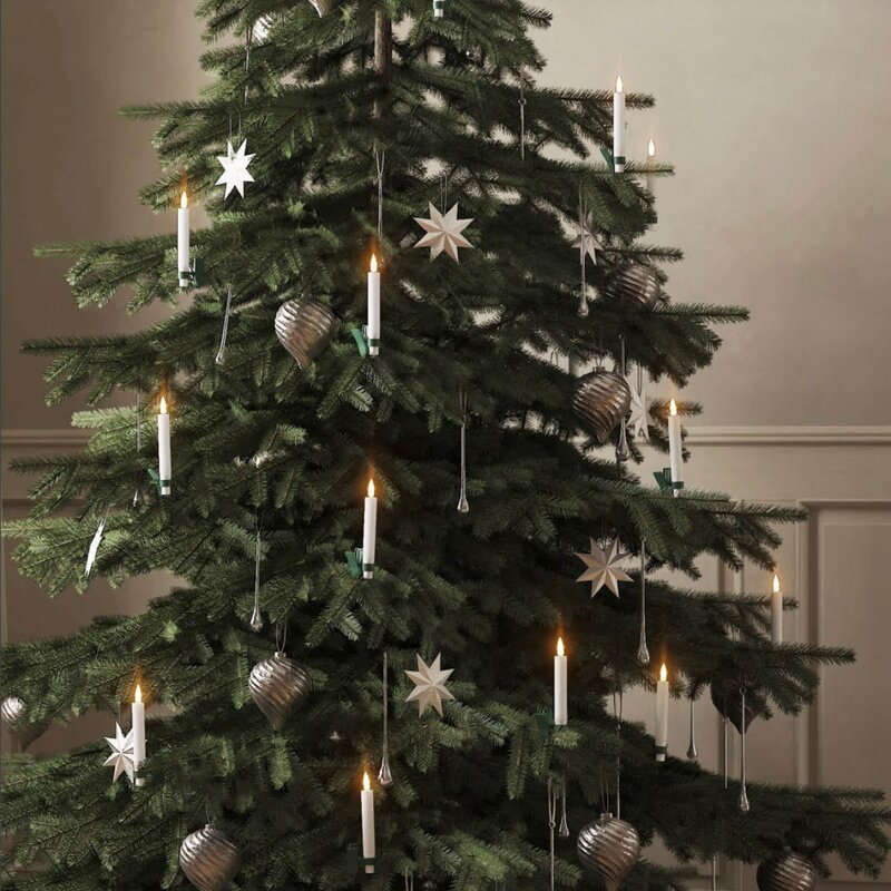 DeluxeHomeart LED juletrelys 1,2 x 13 cm 6 stk hvit