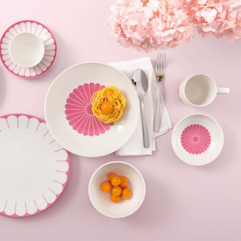 Villeroy & Boch Fleur cassis pastaskål 24 cm 62 cl rosa
