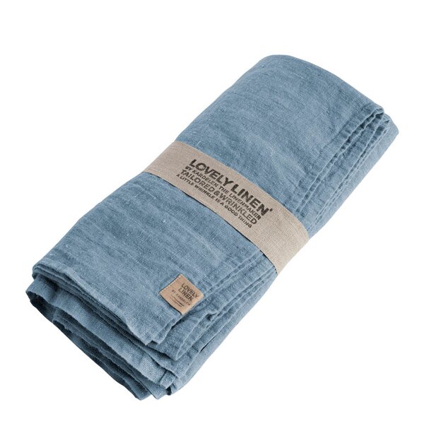 Lovley Linen Lovely bordduk lin 145x300 cm Dusty Blue
