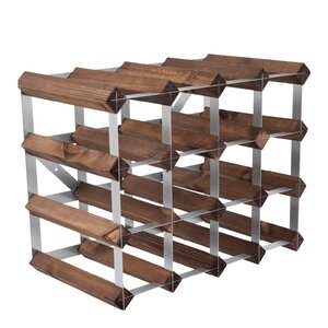 The Swedish Wine Rack Factory Vinstativ 16 flasker montert mørk eik