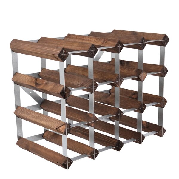 The Swedish Wine Rack Factory Vinstativ 16 flasker montert mørk eik