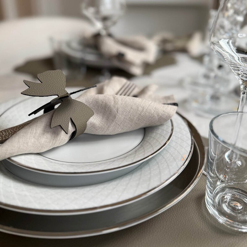 MiLLE W NORDISK DESIGN Rosett serviettring 6 cm grå