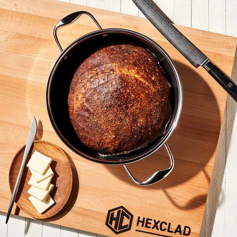 Hexclad Hybrid dutch oven gryte med stållokk 4,7L