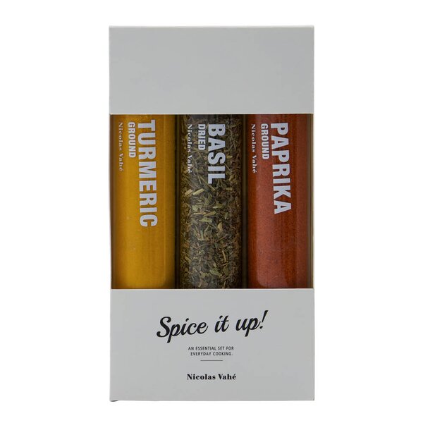Nicolas Vahé Kryddersett 11g basilikum, paprikachili, gurkemeie