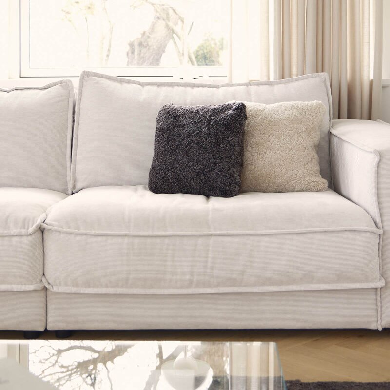 Natures Collection Pute new zealand saueskinn kort ull 40x40 cm chocolate