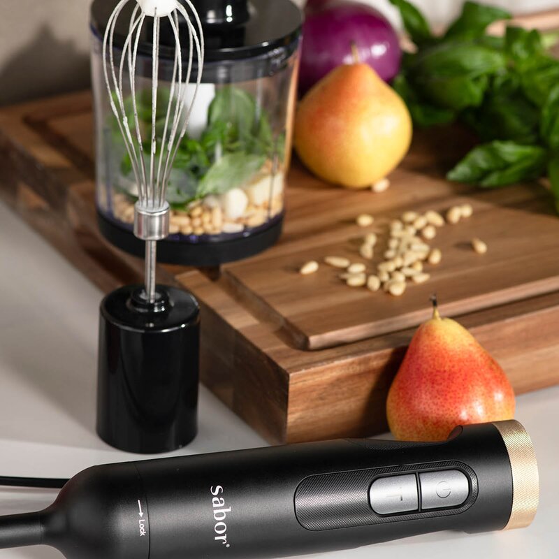 Sabor Ultimate stavmikser 1000W 0,5/0,6L svart/klar