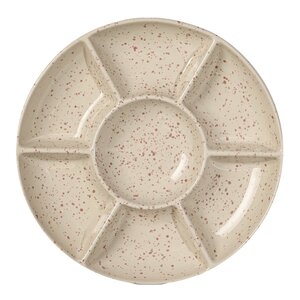 Sagaform Ditte serveringsfat 26x26x3,5 cm beige/burgunder
