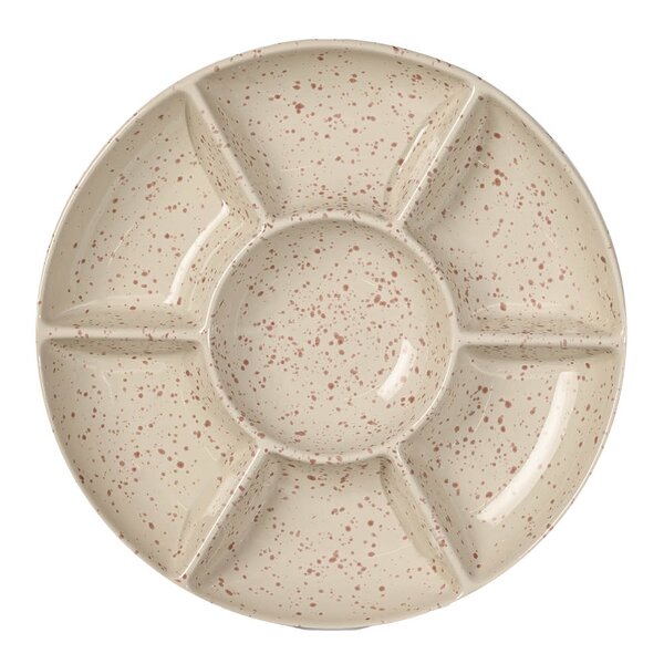 Sagaform Ditte serveringsfat 26x26x3,5 cm beige/burgunder