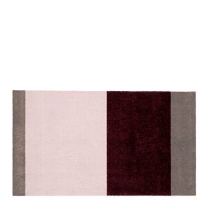 Tica Copenhagen Stripes horisontal gulvmatte 120x67 cm bordeaux/rose/sand