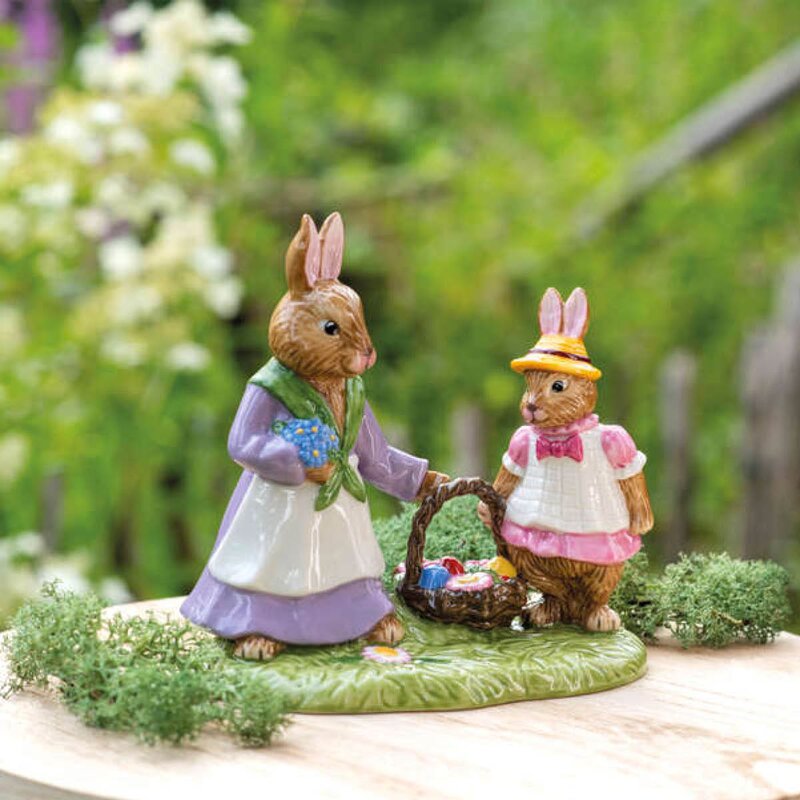Villeroy & Boch Bunny Tales Flower Meadow figur 12,9x8,5 cm hvit