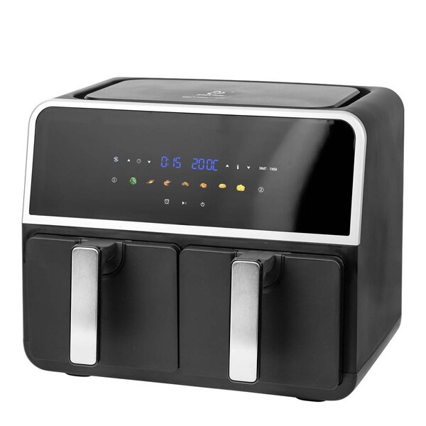 EMERIO Dobbel airfryer AF-132833 2x4,5L svart