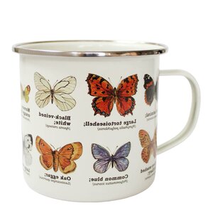 Gift Republic Emaljekopp 50 cl sommerfugler
