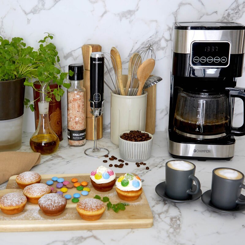 CHAMPION Kaffetrakter digital 12 kopper 1,5L KB400 rustfri