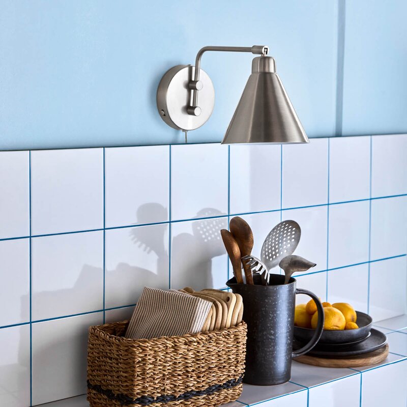 House Doctor Game vegglampe 30x18 cm børstet sølvfinish