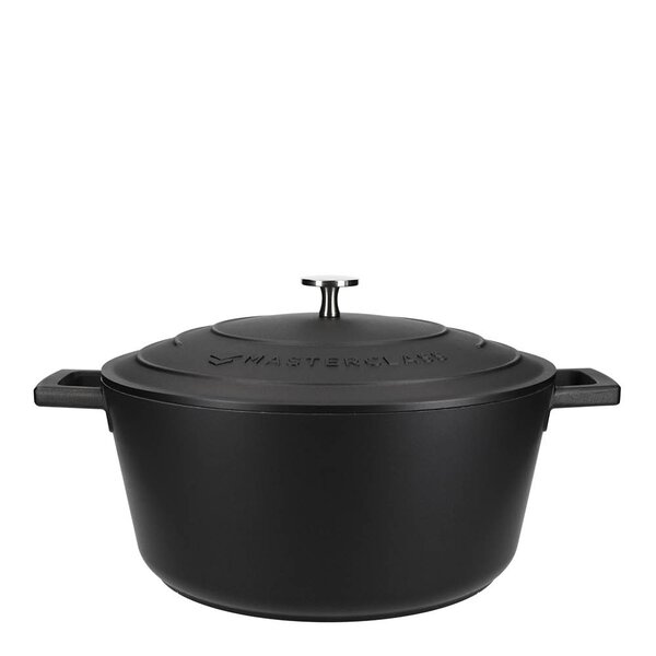 MasterClass Cast Aluminium gryte 5L med selvøsende lokk svart