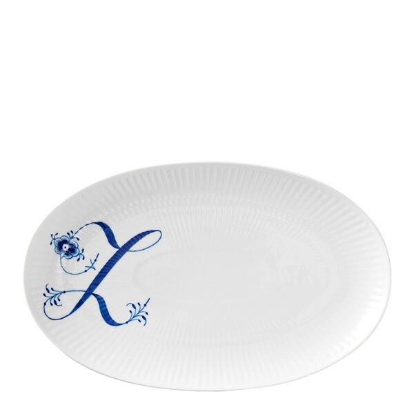 Royal Copenhagen Alfabet oval tallerken Z 23 cm