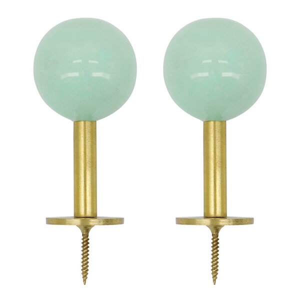 House Doctor Ball knagg 8x4 cm 4 stk messing/aqua