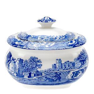 Spode Blue Italian sukkerskål 25 cl blå/hvit