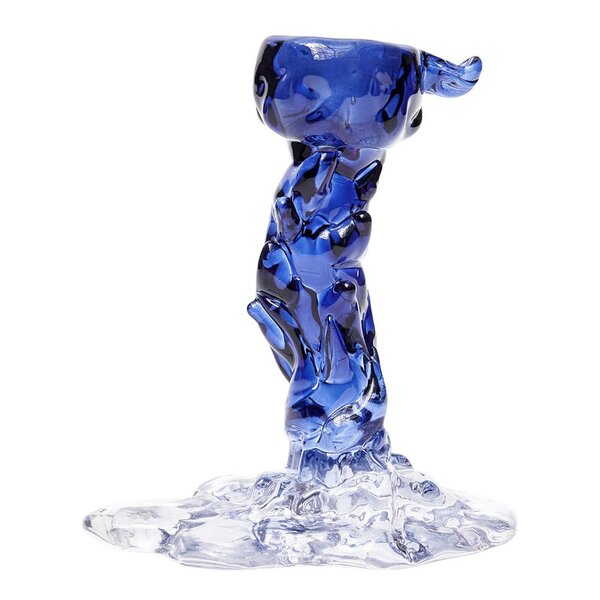 Pols Potten Drip lysestake i glass S 14 cm mørk blå