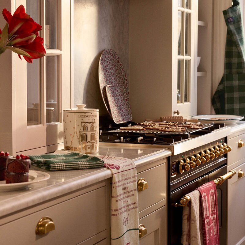 Lexington House kakeboks med lokk 13x18 cm hvit/gull