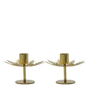 House Doctor Snowflake lysestake i jern 2 stk antikk messing