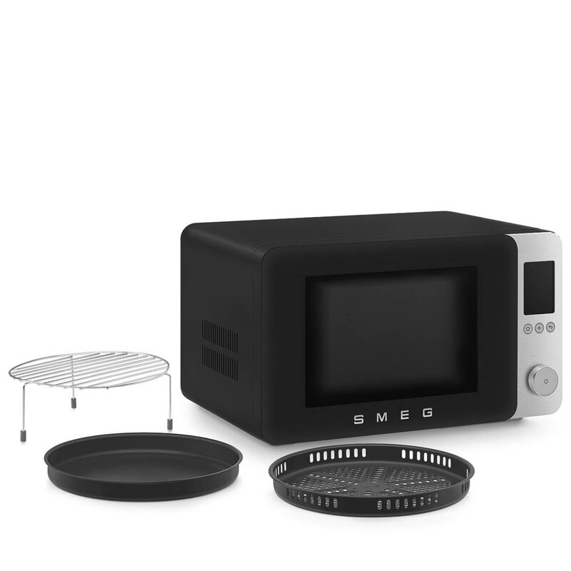SMEG Collezione mikrobølgeovn varmluft MOC02 2100W matt svart