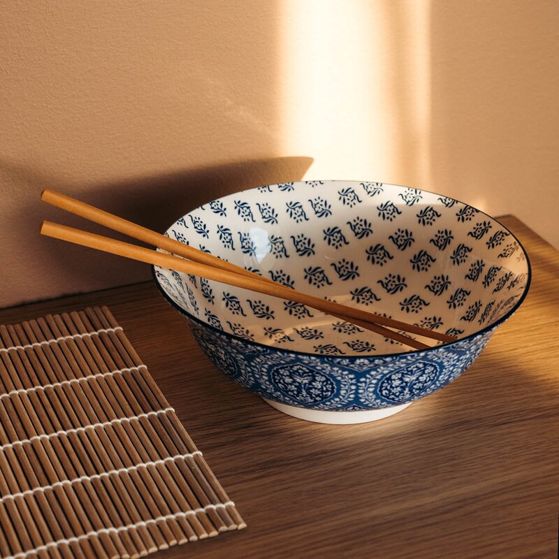 Stiernholm Sakura skål 21 cm 1,2L hvit/blå