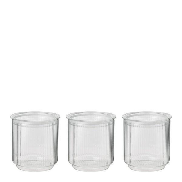 Stelton Pilastro glasskrukke m/lokk 0,6L 3 stk