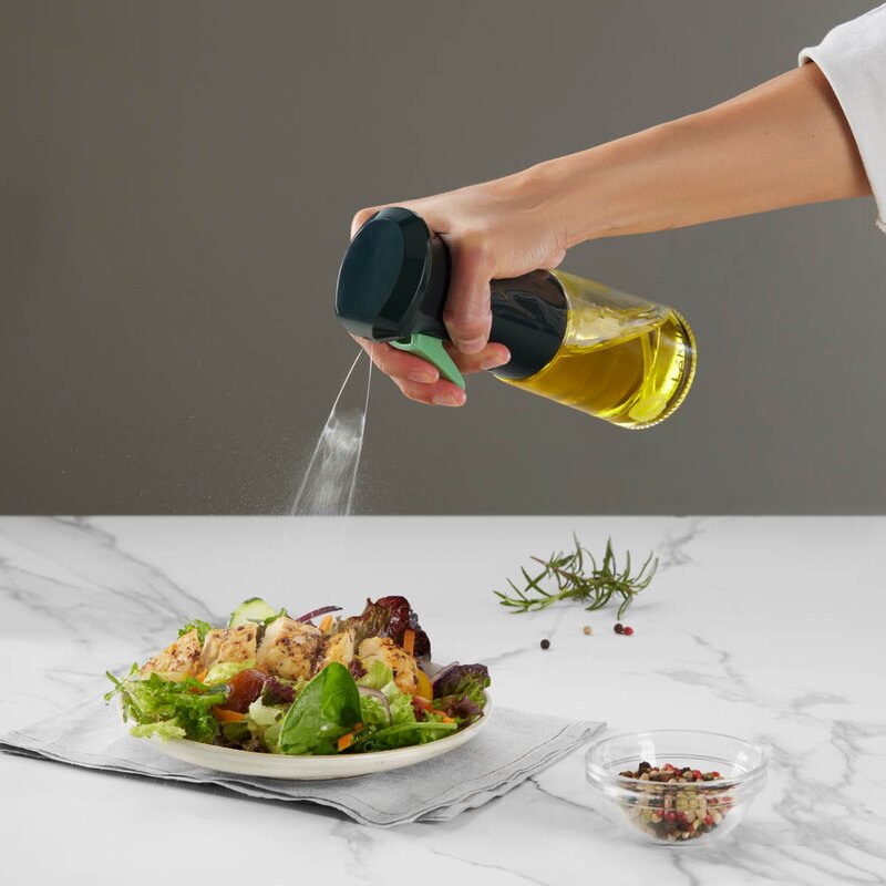 Lékué Oljedispenser med spray 0,2 L grå/klar